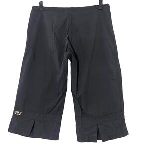 Be Present Yoga Gaucho Capri Pants Womens XS Black Split Hem Pockets Cropped